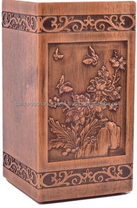 Urne funéraire en bois artisanale, très demandée, pour cendres d'adultes, urnes funéraires pour enterrement. - Product Image 5