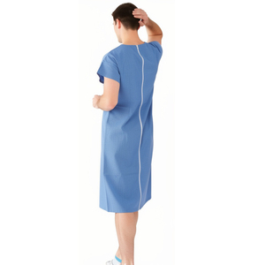 Bata Médica para Hombre, Tejida, Ecológica, de Poliéster, Manga Corta, Ropa de Trabajo para Hospital, Bata de Médico - Product Image 3