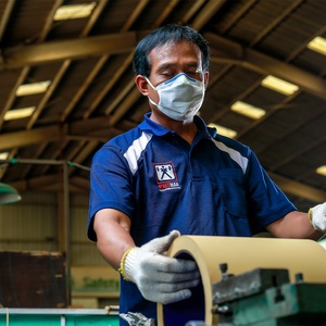 Rodillo de tinta de sello de goma recubierto, rodillos de transmisión de cinta transportadora, extrusora de tinta de sello de 10 ", ámbar - Product Image 3