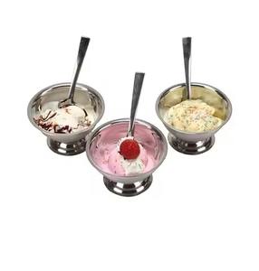 Bol à glace artisanal en acier inoxydable pour fêtes, tasse à dessert durable et écologique, ustensile de cuisine - Product Image 2