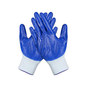 Gants de sécurité industriels, doublure en polyester et nylon, revêtement de paume en NBR, micro-sandwich lisse, poignet élastique, respirants, gants de travail - Product Image 3