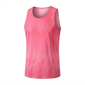 Camiseta Deportiva Personalizada Unisex de Spandex/Poliéster, Estampada, para Primavera/Verano, de Secado Rápido, Transpirable, sin Mangas, con Impresión Digital, para Maratón - Product Image 5