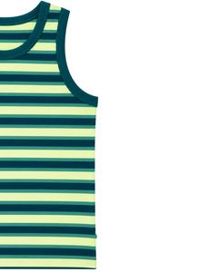 Dark Teal Lime Striped Men Cotton Tank <b>Top</b> Sleeveless <b>Vest</b> Casual Summer Gym Fitness Shirt Breathable Loose Fit Streetwear - Product Image 4
