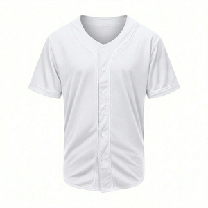 Maillots de baseball et uniformes de softball personnalisés pour adultes, 100 % polyester, avec motif d'équipe et impression par transfert thermique sur le devant - Product Image 5