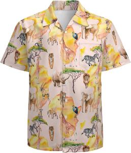 Camisa de Fiesta para Hombre, Manga Corta, Estampado Floral Tropical Hawaiano, Casual de Playa, con Botones, Colorida, para Verano - Product Image 4