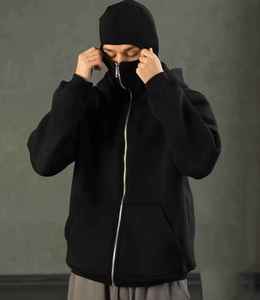 Sudadera con capucha y cremallera de diseño moderno, personalizada, de 450 g/m², para hombre, de alta calidad, estilo urbano, lisa, de algodón, con cremallera, tipo ninja. - Product Image 2