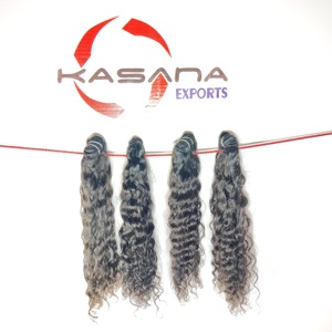 Paquetes de Cabello Humano Remy Indio Virgen sin Procesar al por Mayor, 100% Natural, Color Negro, Cutícula Alineada, 100g, Cabello Humano Doble Cosido a Máquina - Product Image 1