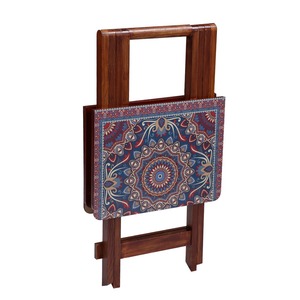 Modern Nesting Design <b>Wood</b> Coffee Table <b>Set</b> Handmade India for Home Bedroom Kitchen Living Room for Contemporary - Product Image 3