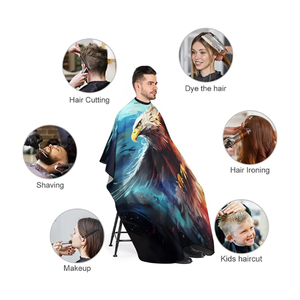 Capa de Barbero de Nailon Personalizada, Cómoda e Impermeable, Delantal de Peluquería con Estampado de Poliéster, Logotipo Personalizado - Product Image 4