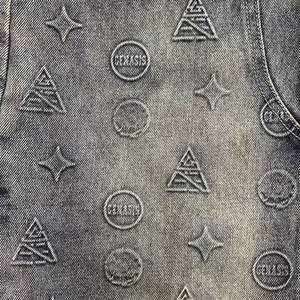 Shorts en jean unisexes de haute qualité, effet délavé, entièrement ornés de strass, sur mesure, shorts en jean brillants pour hommes - Product Image 5