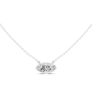 Collar con Colgante de Diamante Cultivado en Laboratorio, Corte Marquesa, Oro Sólido de 10K, 14K, 18K, Joyería Fina para Mujer, Incluye Cadena y Accesorios - Product Image 5