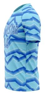 Maillot de football américain bleu, blanc et noir, uniforme de football par sublimation, 100 % polyester, anti-humidité, short, entièrement personnalisable - Product Image 2