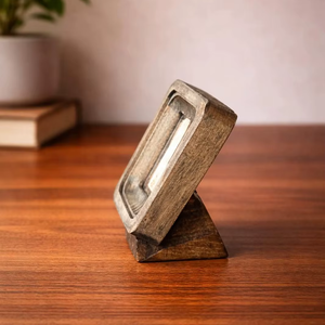 Cadre de miroir personnalisable en bois naturel, respectueux de l'environnement, de style antique, modèle Ac 004085, fabriqué à Uttar Pradesh, créations antiques - Product Image 5