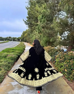 Vestido tradicional afgano Kuchi con detalles de trabajo con espejos, bordado tribal hecho a mano, vestido largo para bodas, vestido afgano Kuchi. - Product Image 2