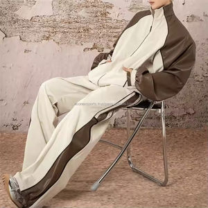 High Quality <b>Nylon</b> Waterproof Windbreaker Oversized Tracksuit for Men Custom Embroidery Logo Lightweight Blank Contrast <b>Fabric</b> - Product Image 5