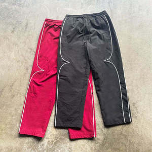 Custom Men's Streetwear Windbreaker Pants Baggy Techwear Contrast Piping Tracksuit Bottoms Waterproof <b>Nylon</b> <b>Jogger</b> Cargo Pants - Product Image 6