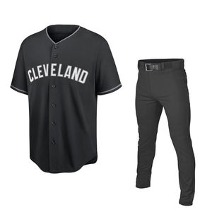 Uniformes de baseball en polyester 100% en gros pour OEM, faible MOQ, bonne qualité, nouveau design, ensembles d'uniformes de baseball pour équipes - Product Image 1