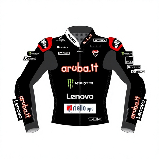 Alvaro Bautista WSBK Racing Jacket Rucati Jacket/Chaquetta Premium Cowhide Kangaroo Leather Racing Jacket High-Speed MotoCP CE