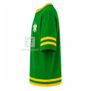 Chemise personnalisée de la sororité Chi Eta Phi, logo brodé sur le devant, couleur verte et jaune, manches courtes, pour femme, vêtements grecs. - Product Image 4