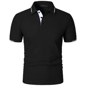 Camiseta de Manga Corta para Hombre, Estilo Verano, Cierre de Botones, Corte Clásico, Casual, Tipo Polo, Color Sólido, Ligera, para Actividades al Aire Libre - Product Image 2