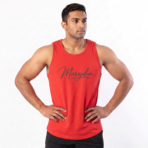 Men's Barbell Grip Tank Top Gym Fitness Bodybuilding Workout Singlet Athletic Performance Polyester/Cotton Eco-Friendly - Product Image 2