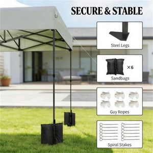White Pop up <b>Canopy</b> <b>Tent</b> Sunshade - Product Image 4