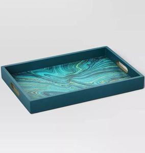 Indian Manufactured Epoxy Resin Serving Tray Elegant Handmade Home Decor for <b>Coffee</b> <b>Table</b> Vanity Available for Wholesale - Product Image 6