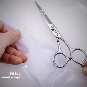 Hot Selling Professional <b>Barber</b> Scissors <b>Set</b> J2 Steel Hair Cutting Shears with PU Leather Case for Salon Use - Product Image 5