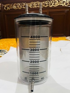 Récipient manuel réutilisable pour la collecte de graisse 4000 ml en acier inoxydable avec filtre, pour aspiration par liposuccion, autoclavable, chirurgical - Product Image 3