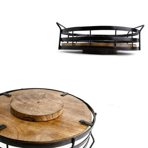Aaliyan Impex - Elegante Bandeja Redonda de Madera para Té, con un Hermoso Diseño Floral de Grano Natural, para Tazas de Té, Café, Galletas y Aperitivos - Product Image 5