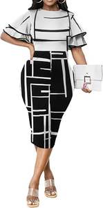 Robe polo pour femme pour événements d'entreprise - Uniforme de team building - Robes en coton piqué à manches courtes personnalisables - Product Image 3