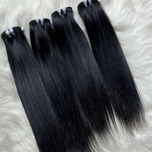 ผมดิบแบบตรงสองชั้น100% เส้นผมมนุษย์แบบไม่หลุดจากขนแกะสีดำ - Product Image 6