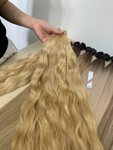ต่อผมแท้เวียดนาม 100% ขายดีที่สุด ผลิตภัณฑ์ผมปลายแบนสวยงามสำหรับผู้หญิง ผมซุปเปอร์ดับเบิ้ลดรอน - Product Image 3
