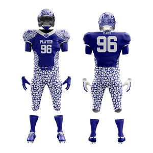 Uniformes de football américain personnalisés imprimés en gros, respirants, 100% polyester, manches longues, design unique, nom de l'équipe, grandes tailles - Product Image 4