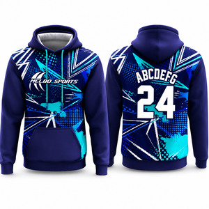 Sweat-shirts de sport personnalisés pour hommes 100 % coton brodés par sublimation, grandes tailles, tenues d'équipe d'entreprise, esprit d'équipe décontracté - Product Image 1