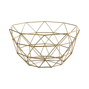 Hot Luxury Vantage Modern Fancy Metal Premium Forma redonda Alambre Frutero Diseño de malla elegante para la decoración del hogar y la cocina - Product Image 2