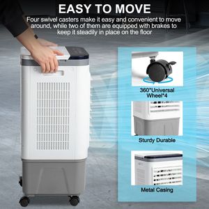 Raffrescatore Evaporativo Portatile 3-in-1 720R per Interni/Esterni, 461CFM, con Telecomando, Motore in Rame, Serbatoio Acqua da 5.28 Galloni, UK/AU, per Garage - Product Image 5