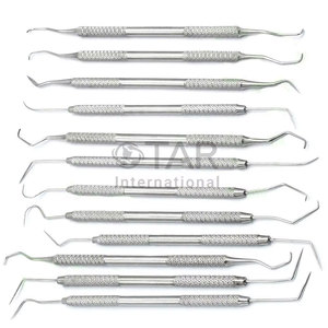 12 Piece Dental Probe Pick <b>Tool</b> Set Stainless Steel Scaler <b>Teeth</b> <b>Cleaning</b> Oral Hygiene Kit Medic Surgical Instruments - Product Image 3