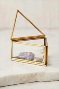Clear Glass Jewelry <b>Box</b> with Metal Frame for <b>Vanity</b> Storage Necklace Display Glass <b>Box</b> Metal Frame Jewelry Organizer - Product Image 2
