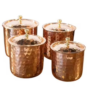 Silver Cylinder Metal Food <b>Storage</b> <b>Container</b> With Wooden Lid And Bone Handle Airtight <b>Kitchen</b> Canister For Freshness - Product Image 5