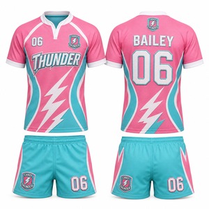 เสื้อรักบี้แบบสั่งทำพิเศษ พร้อมการตรวจสอบคุณภาพอย่างละเอียด กล่องบรรจุภัณฑ์ ถุงพลาสติก ป้ายแขวน บาร์โค้ด แผนภูมิขนาด แบบจำลอง การอนุมัติ การเก็บตัวอย่าง - Product Image 3