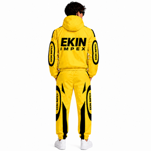Wholesale <b>Y2K</b> Streetwear Polyester Tracksuit Men Hip Hop Zip Up Hoodie and <b>Trousers</b> Set Fashion Running Suit - Product Image 2