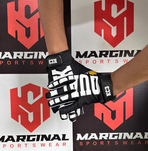 Guantes de Fútbol Americano Personalizados con Estampado de Pato, Color Negro, Ropa Deportiva, Guantes de Protección para las Manos, Guantes de Fútbol Americano con Estampado de Silicona - Product Image 4