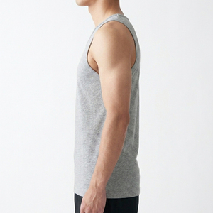 Mens Knitted Cotton Breathable Casual Gym Tank Top Moisture Absorbent Vest Summer Fitness Wear - Product Image 4