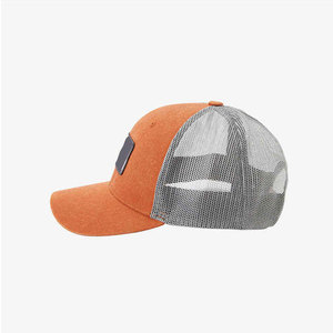 Casquette de camionneur en maille orange Econex Sports, panneau arrière gris, ajustable, unisexe, décontractée, 6 panneaux, respirante/imperméable, broderie 3D, unie - Product Image 3