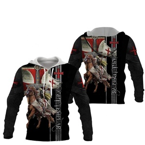 Sudadera con Capucha de Invierno para Hombre, Estilo Armadura de Caballero, Diseño 3D, Tejido Liso Teñido, 100% Algodón, Felpa Ecológica, Informal y Moderna - Product Image 4