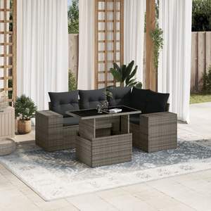 Conjunto de Sofás de Jardín en Gris Oscuro - Product Image 1