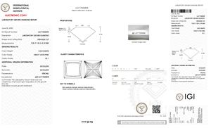 Diamant de laboratoire CVD, clarté VS1, couleur rose vif fantaisie, taille princesse, 2,00 carats, certifié IGI pour la perfection des bijoux - Product Image 2