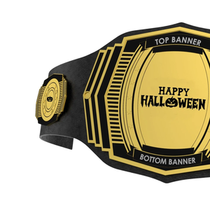 Custom Happy Halloween Championship Belt Spooky Pumpkin Design Wrestling Title Belt Customizable Collector's Item - Product Image 4