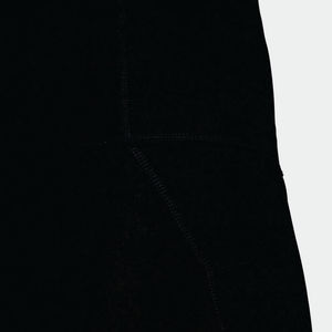 Legging sport noir tricoté pour femme, longueur cheville, taille haute élastique, respirant, coupe ajustée, logo sur la jambe droite, collection printemps - Product Image 3